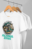 “Aloha Zeus” men’s surfer dude t-shirt