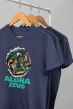 “Aloha Zeus” men’s surfer dude t-shirt