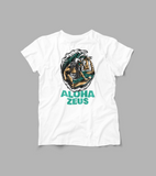 “Aloha Zeus” men’s surfer dude t-shirt
